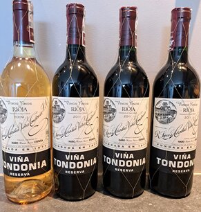 Lopez de Heredia Reserva Vina Tondonia blanco 2009 (1 fles) + 3 flessen reserva tinto 2011